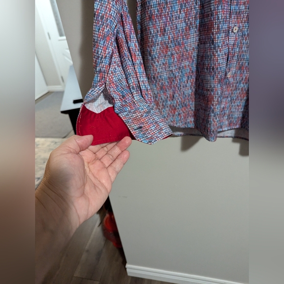 Franco Negretti long sleeve button down shirt. Colourful quality cotton fabric. - Picture 9 of 9